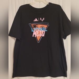 Adidas Black Tee with Vibrant Graphic